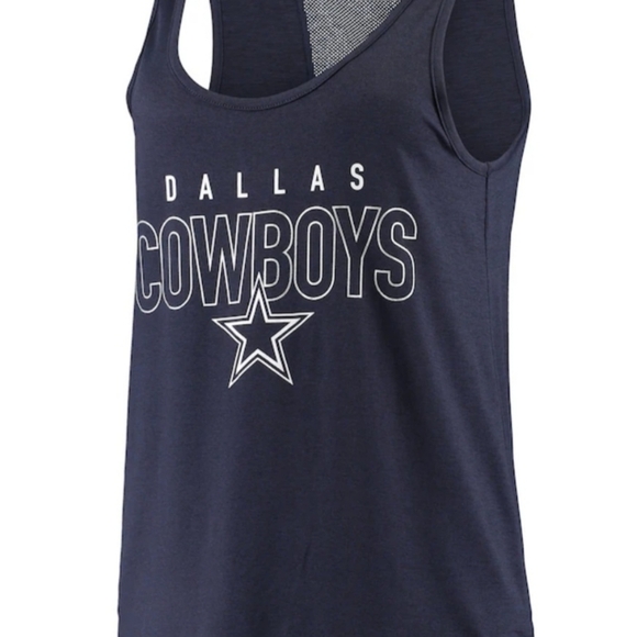 Dallas Cowboys NFL Ladies Navy Burke Tank Top , size 2X - Picture 3 of 9
